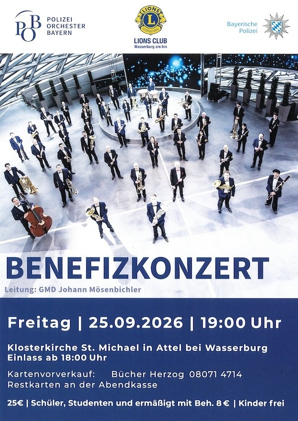 Benefizkonzert des Polizeiorchesters Bayern in St. Michael Attel
