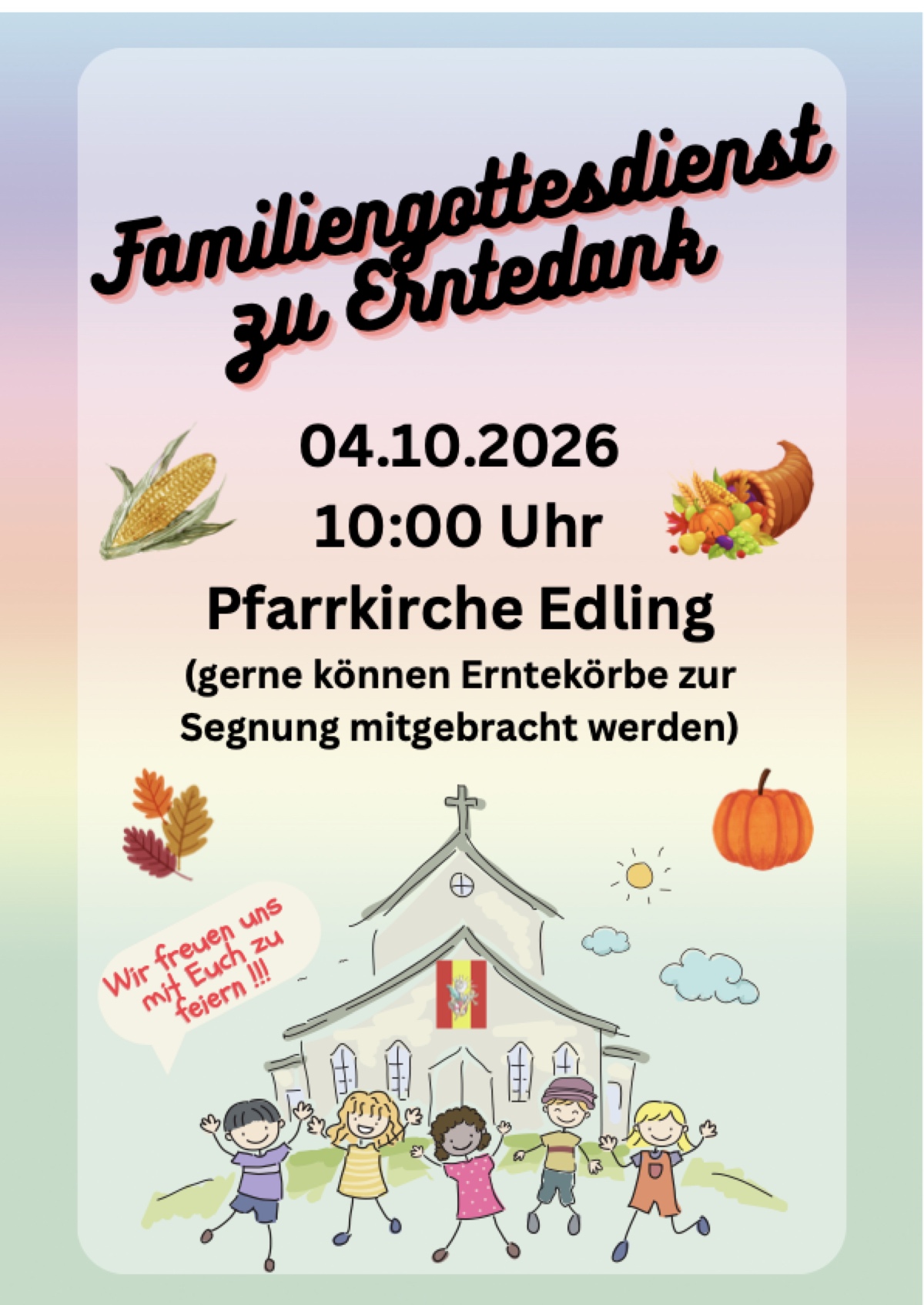 Familiengottesdienst zu Erntedank